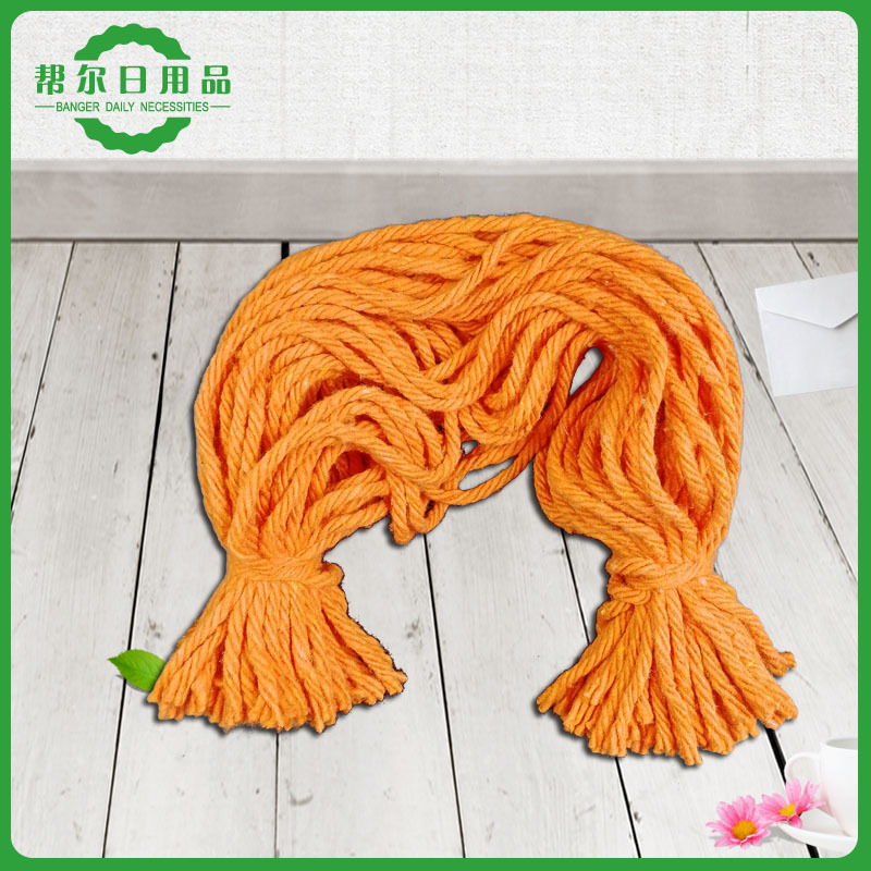 棉纺纱 再生摩擦纺拖把线 除尘吸水双色棉纱 纯棉合股清洁包芯纱