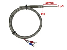 厂家直销香港宝光K型不锈钢304材质热电偶指针直径5*50mm*M8螺纹