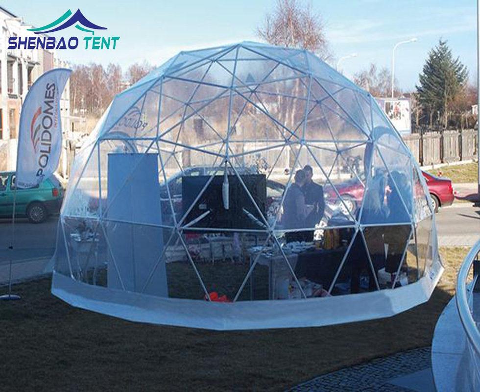 草地户外广告活动球形帐篷 全透明dome tent 广州工厂出口批发