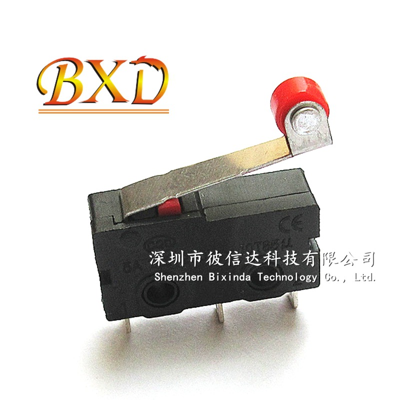 微动开关KW12-N带滑轮3脚 行程开关限位开关5A125V KW11 滚珠轮