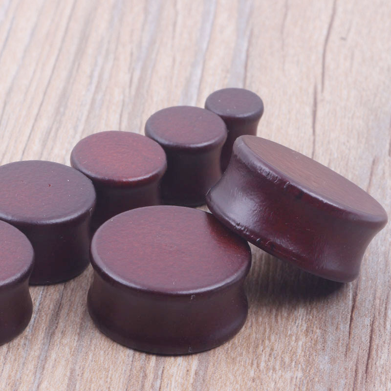 EBAY New Brown Solid Wood Ear Expander Ear Tunnels - 20mm Natural Wood Body Jewelry detail image 7