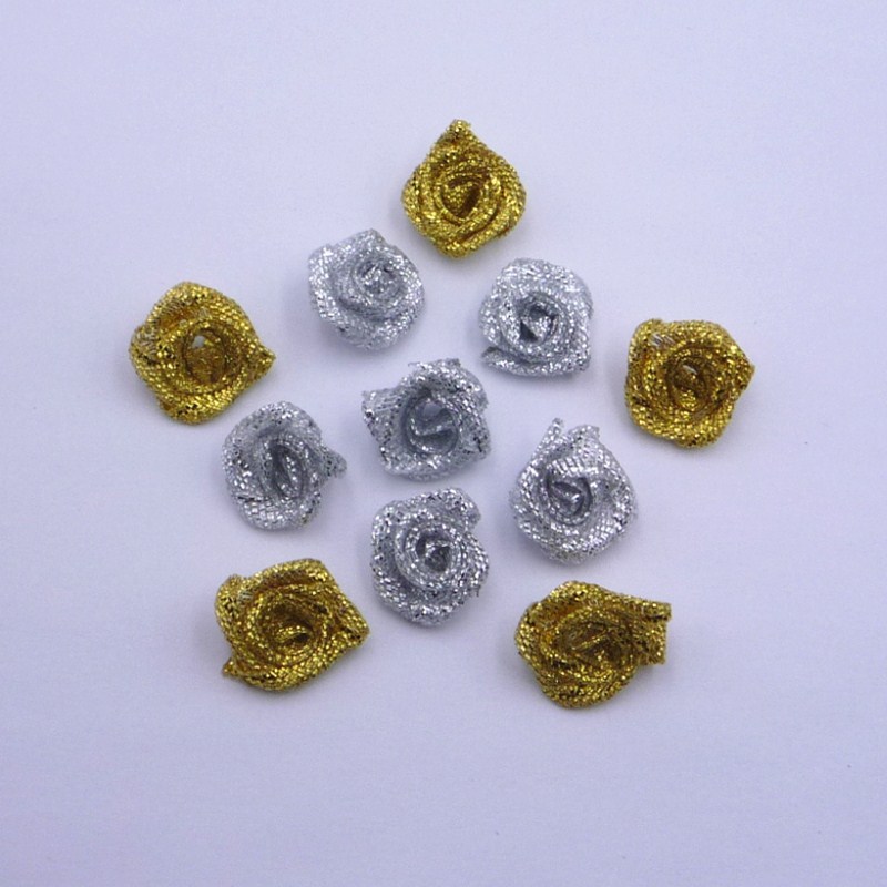 Accessories 1.5CM Golden silver manual Flower accessories Barbie Doll Accessories