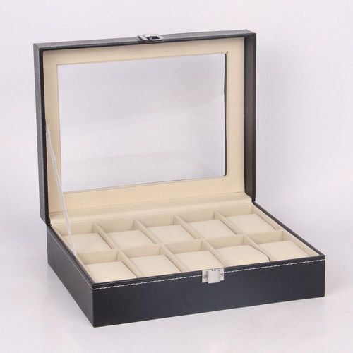 Large amount of leather 10-bit watch box wholesale high-end watch display collection box boyfriend birthday gift