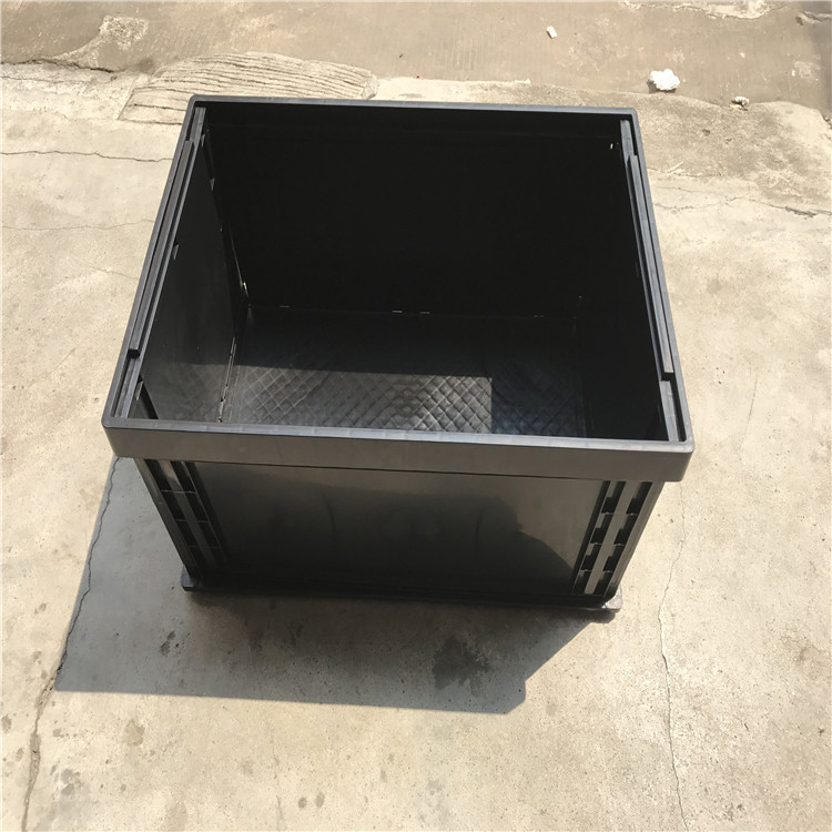 义乌 上海塑料周转箱 折叠塑料筐 607*495*303防静电折叠塑料箱