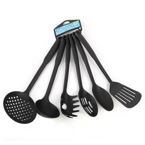 Nine-point handle plastic nylon kitchenware six-piece set non-stick spatula and spoon set cooking spatula and spoon tools kitchen tools