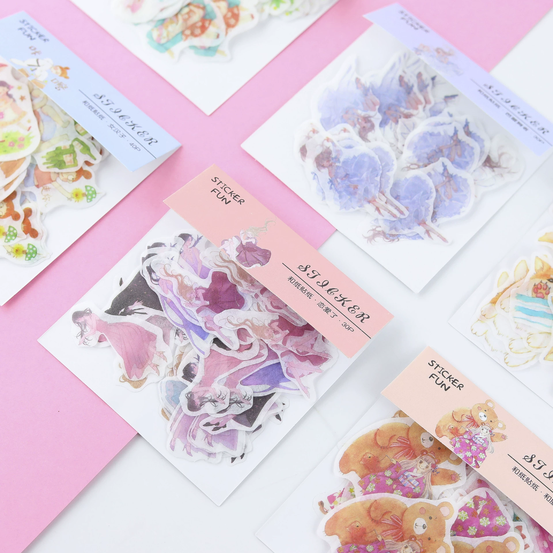 Sticker, photoalbum, decorations, Japanese and Korean, scheduler, 30 pieces per pack, handmade
