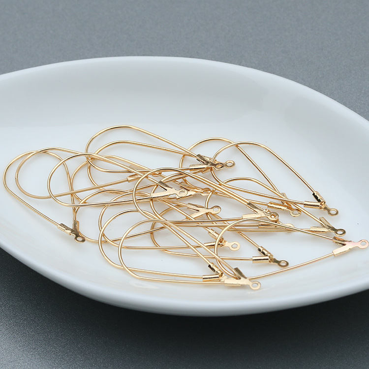 Factory spot 14k color bag Gold earrings ear hook DIY earroth jewelry accessories wholesale