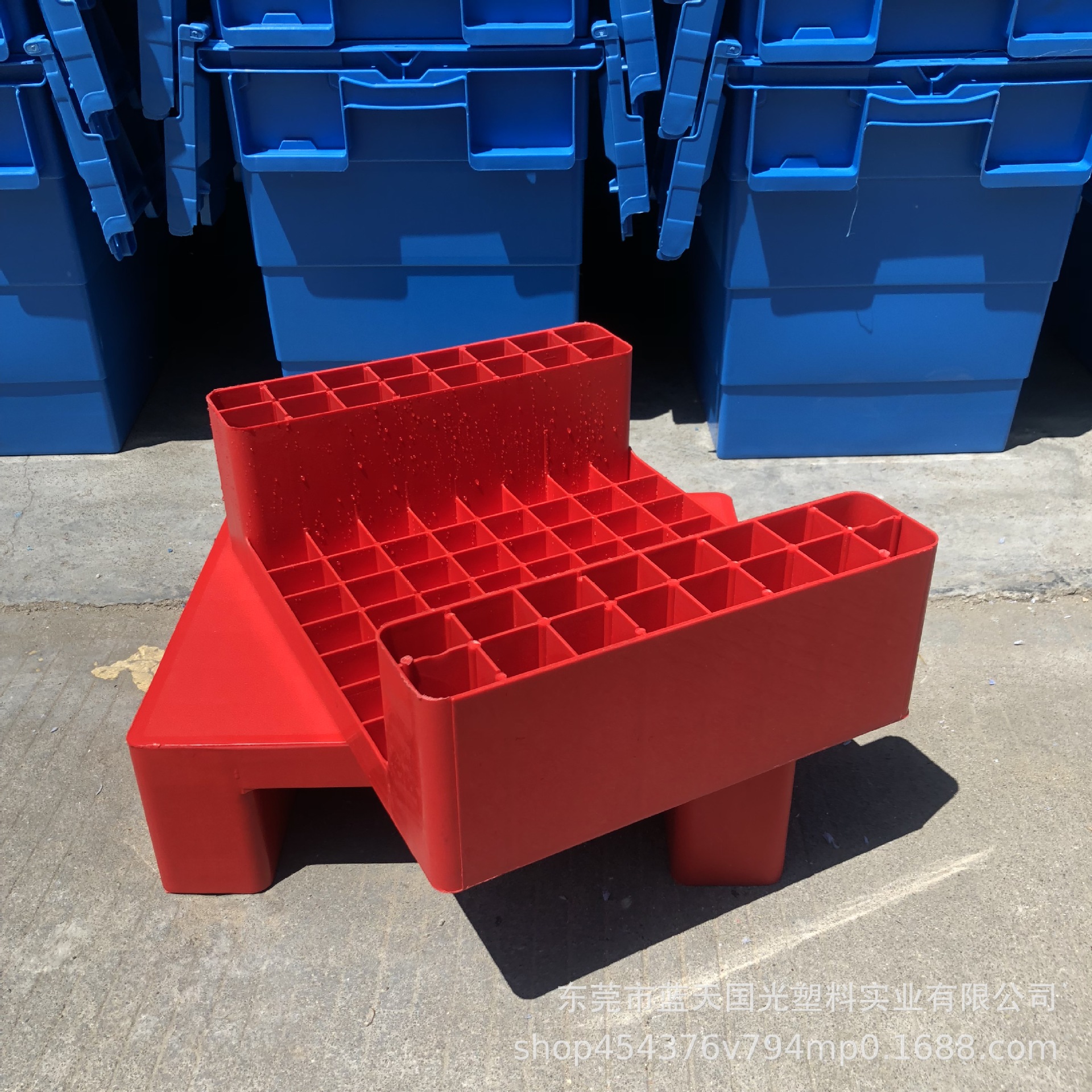 LT红色瓷砖胶托盘山东瓷砖小卡板塑料胶托盘胶垫板建材运输防潮板