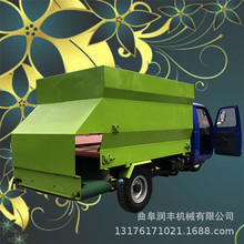 自走式养牛场撒料车 毛驴喂养投料机 自产自销养牛撒料车