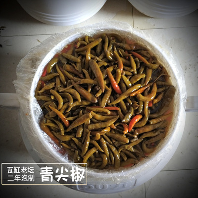 四川重慶森香記泡青尖椒散裝酒樓川菜泡辣椒土壇瓦缸青小米批發