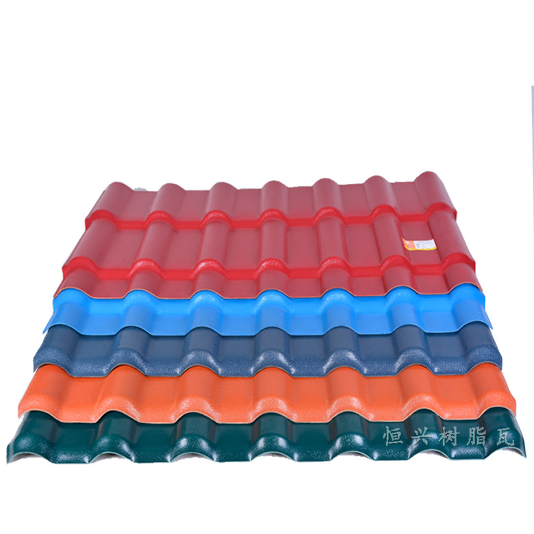 佛山合成树脂瓦厂家批发别墅仿古屋面琉璃瓦片屋面塑料隔热装饰瓦