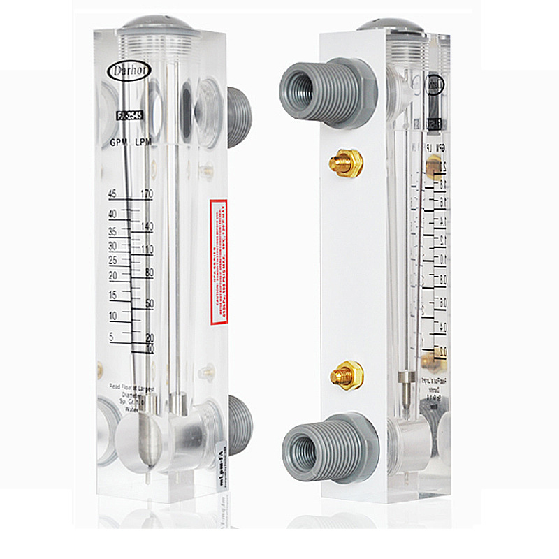 现货供应高精度面板式有机玻璃转子流量计 水 液体流量计 亚克力