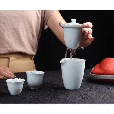 旅行茶具一壶三杯家用快客杯办公功夫整套茶具套装便捷易携带茶具