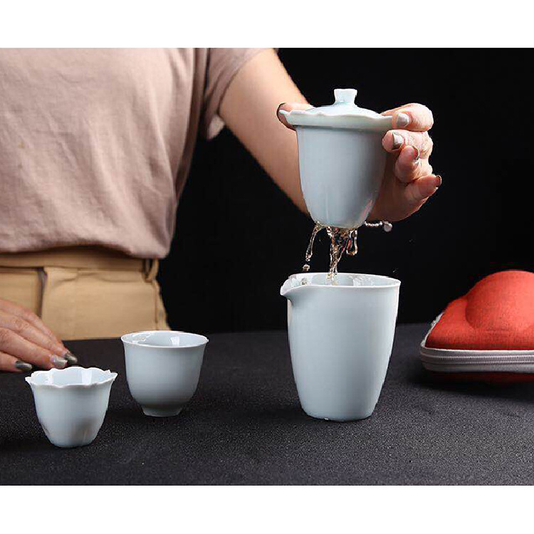 旅行茶具一壶三杯家用快客杯办公功夫整套茶具套装便捷易携带茶具