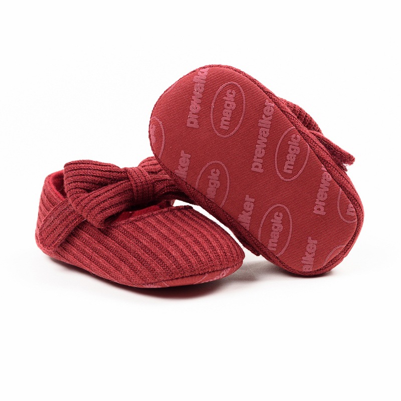 Women's Casual Stripe Solid Color Bowknot Round Toe Toddler Shoes display picture 4
