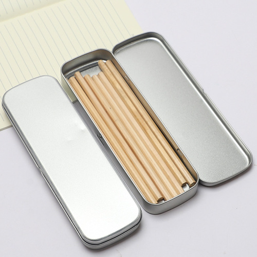 Stationery box iron single-layer Internet celebrity pencil box simple primary school student pencil box first and second grade iron box