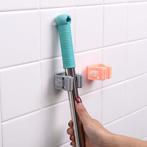 Mop rack, punch-free, mop clip, mop hook, bathroom rack, powerful wall-mounted storage, load-bearing kitchen
