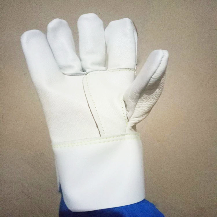 牛皮短款电焊手套劳保防护手套耐磨隔热安全手套焊工切割防护手套