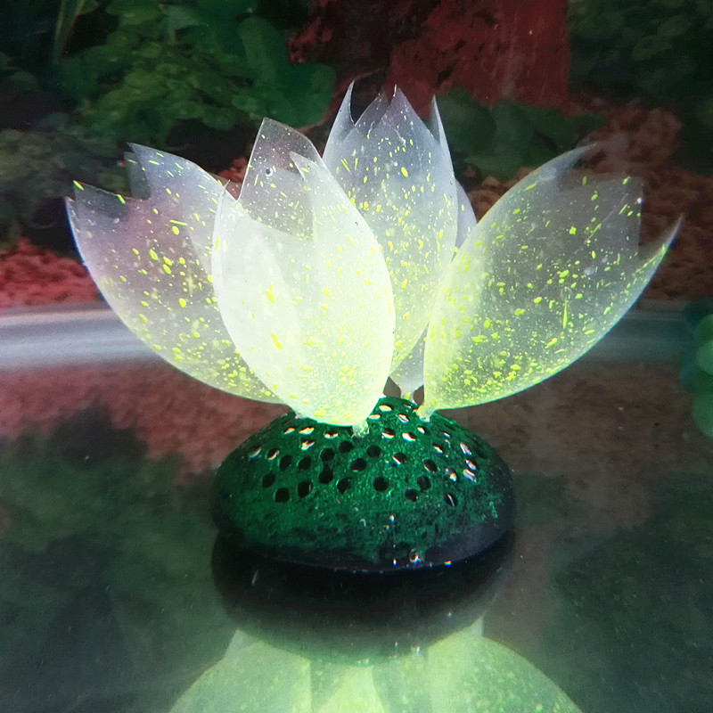 Acuario paisaje decoración luminosa fluorescente burbuja coral Silicona