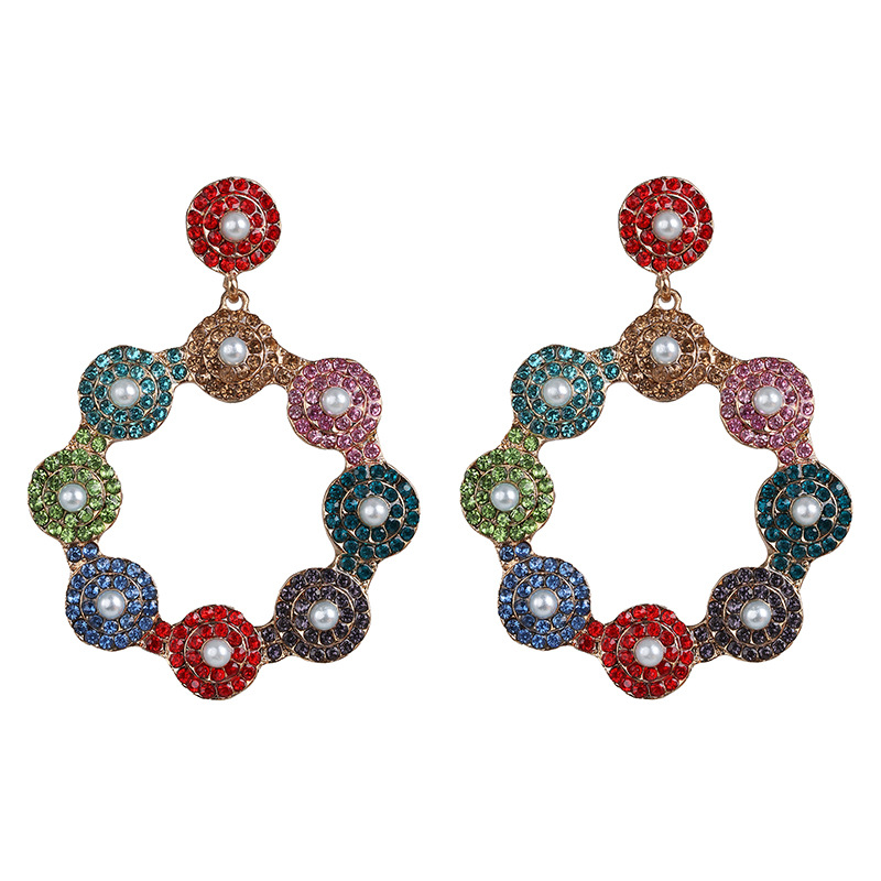 Colored Diamond Earrings Women's Crystal Earrings display picture 2