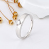 Adjustable ring suitable for men and women heart shaped for beloved, accessory for St. Valentine's Day, silver 925 sample