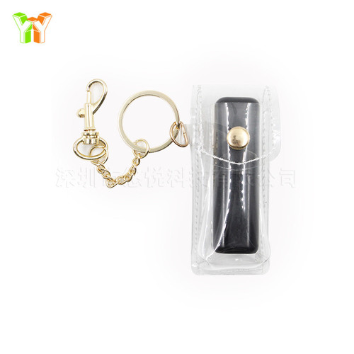 Trendy PVC lipstick leather case, fashionable transparent lipstick bag, versatile bag accessories, key chain pendant