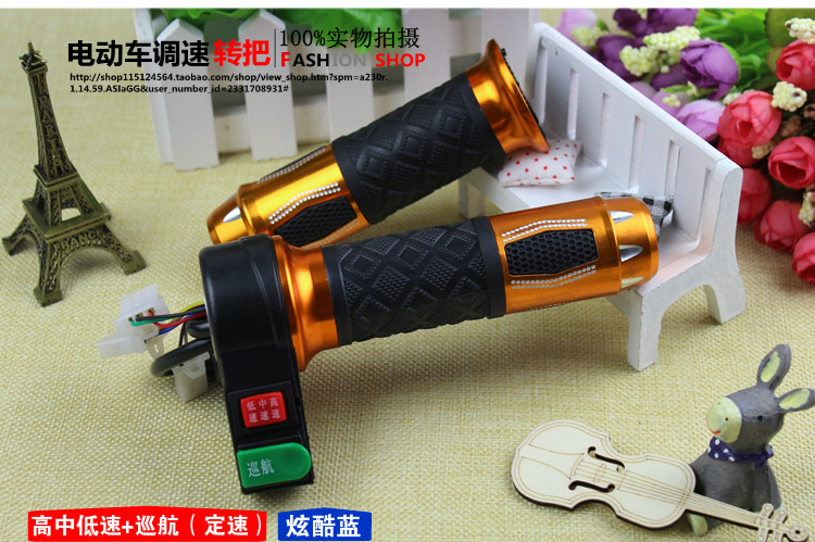 Anti-Slip Handlebars for Electric Vehicles, Speed Control Handlebars for Battery-Powered Vehicles, Universal Speed Controller for Tricycles, Cruise Control, Reverse Throttle Handle