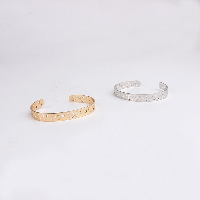 Women'S Gender Plating Design Ethnic Style Style Hot Selling Fashion Popular Five-pointed Star Hollow Bracelet Retro Fashion Bracelet