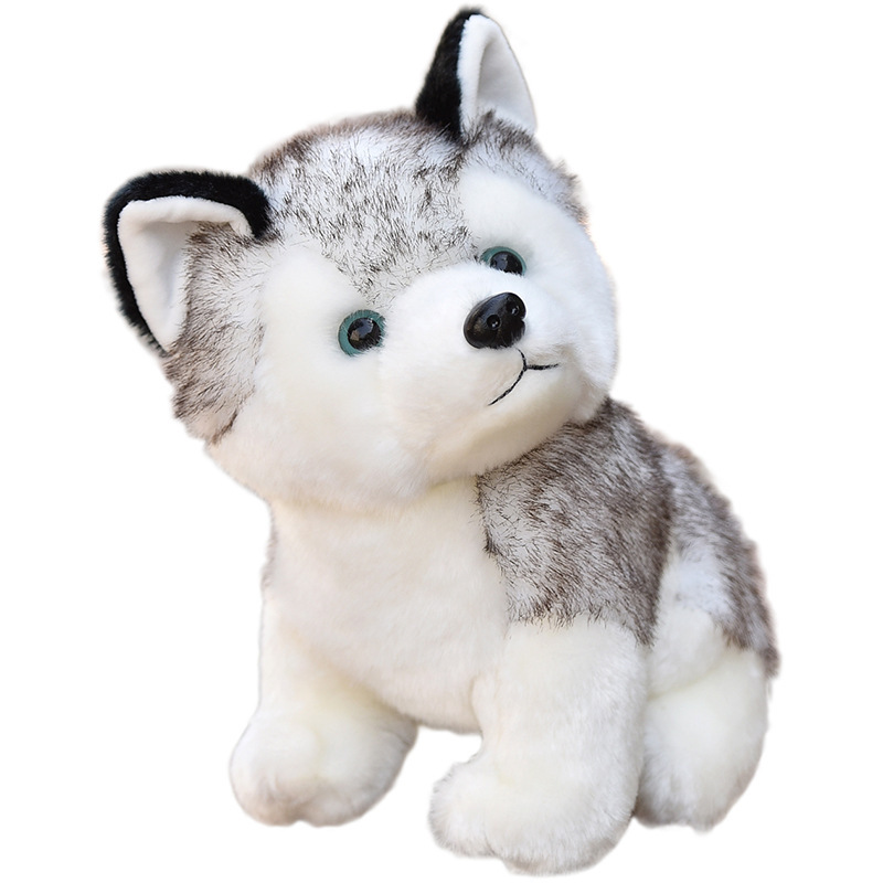 Regalo de Cumpleaños niños Husky muñeca simulación cachorro muñeca mentira perro ragdoll peluche juguete Niña
