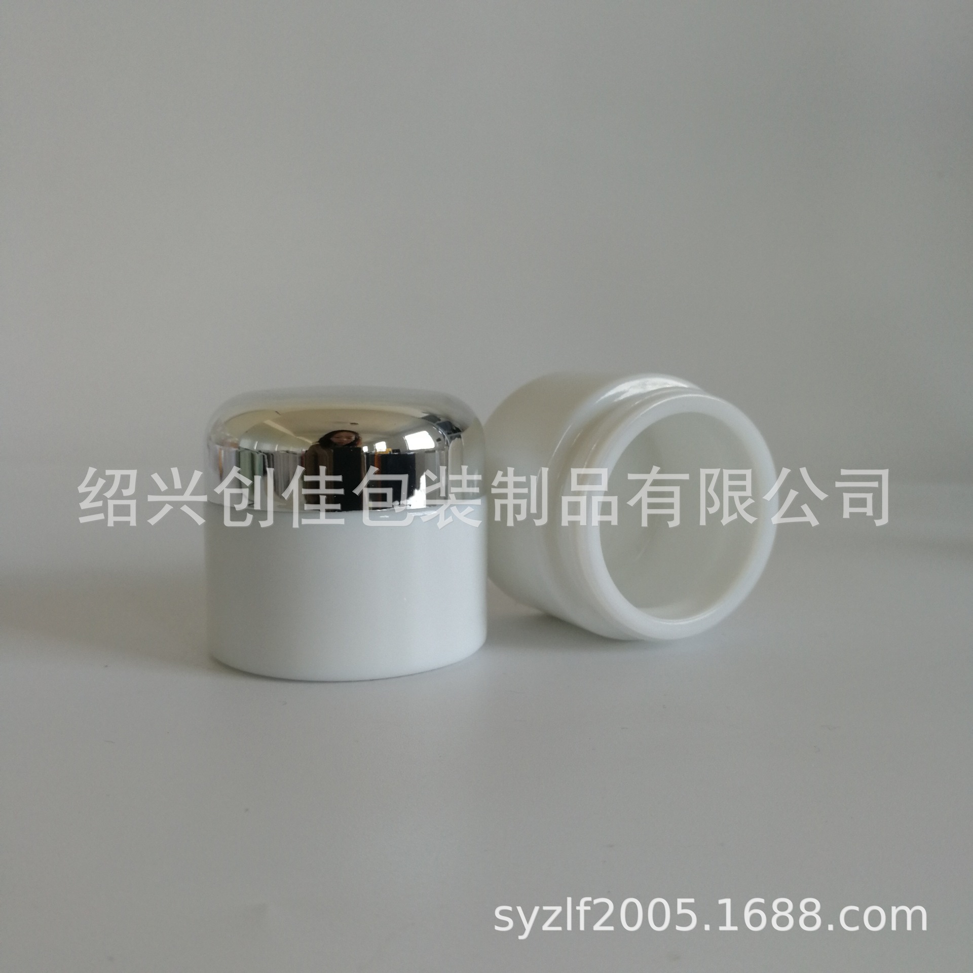 厂家现货50g白玉直角膏霜瓶 瓷白玻璃瓶面霜瓶