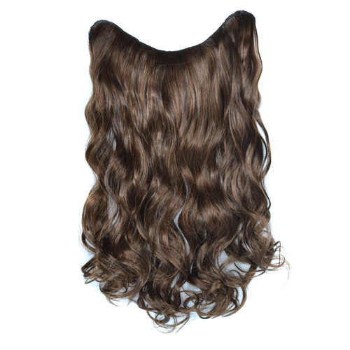 4-clip long curly wig hair extension piece for European and American women, large wave invisible hairpiece, one-piece wig extension piece