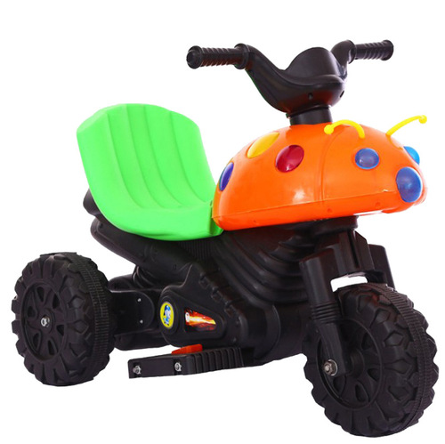 Child's Beetle Electric Motorcycle Trike Can Sit Electric Scooter Nine-Light Charging Ladybug Large Toy Gift Car