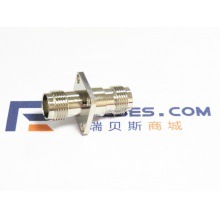 TNC母头转TNC母头，DC-6GHz，四孔法兰，同轴转接器