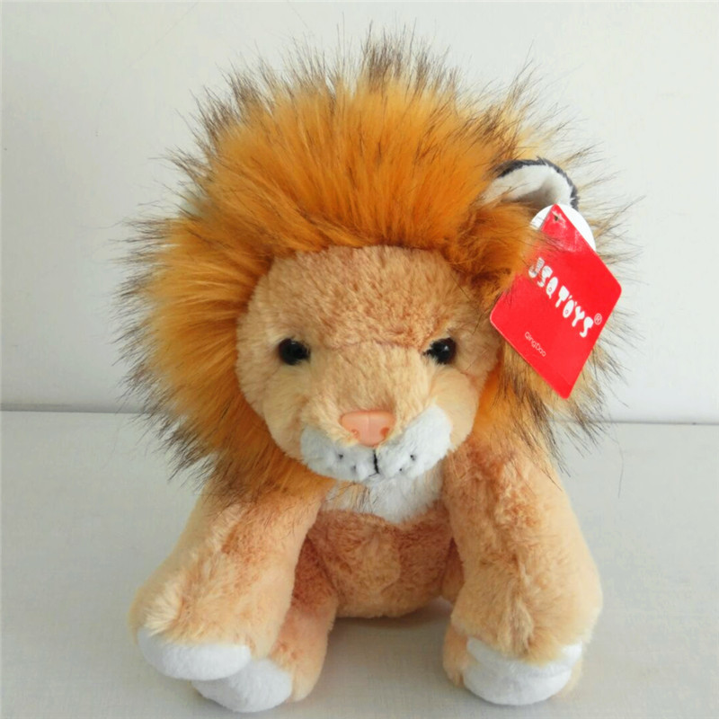 Muñeco de Peluche Sentado de León, Nuevo Modelo, Gato, Zorro, Gato, Elefante, Perro, Cerdo, Muñeca Linda, Regalo de Cumpleaños para Niños, Mayorista image 1