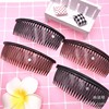 Classic plastic black coffee hairgrip for elderly, hair accessory