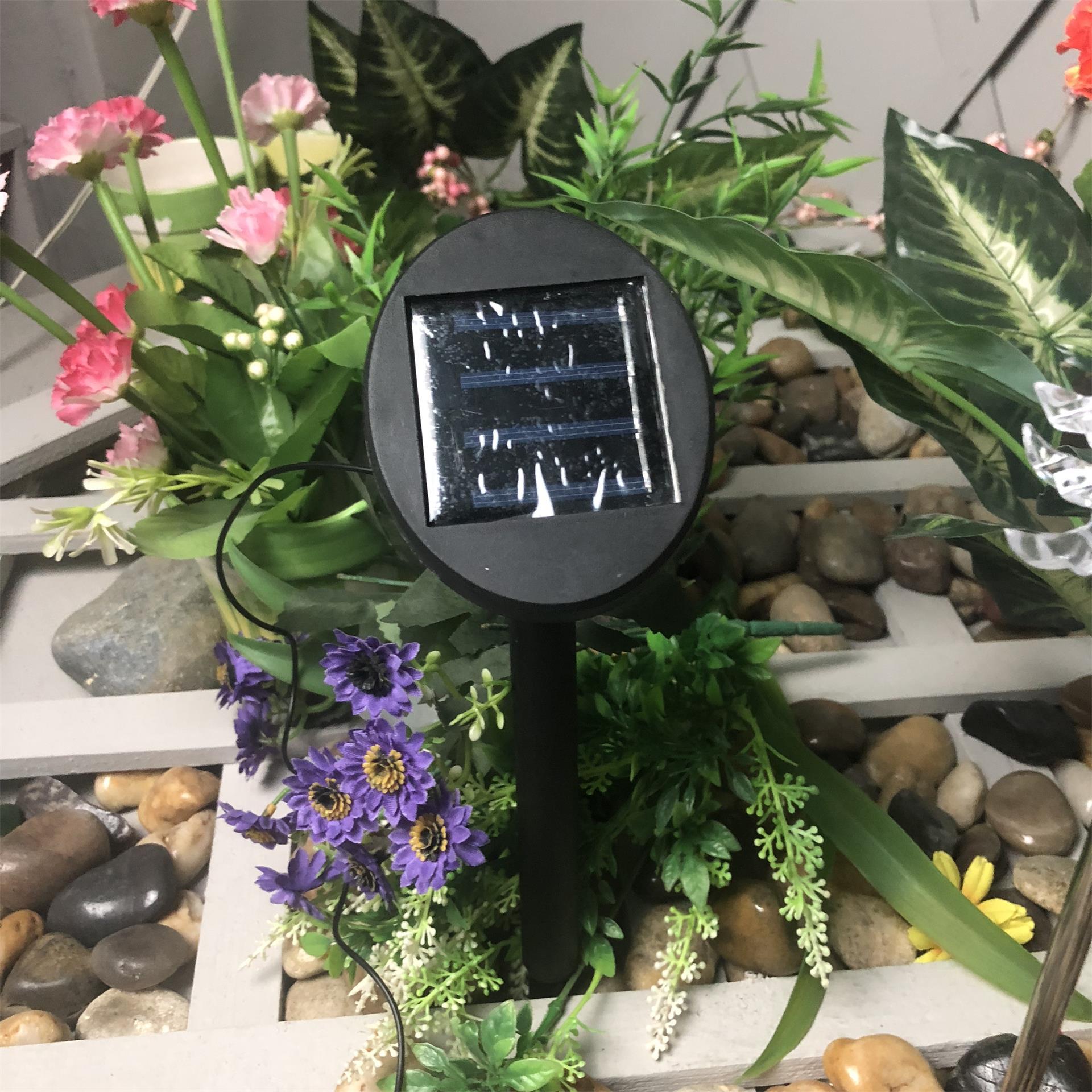 太阳能亚克力圣诞树灯串花园景观装饰灯太阳能草坪不锈钢地插灯