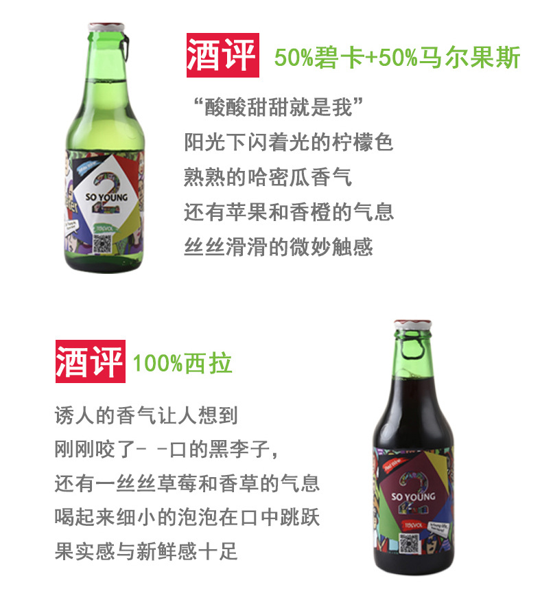 SOYOUNG2葡萄牙原瓶进口甜葡萄酒红酒起泡酒干红250ml*6只装详情8