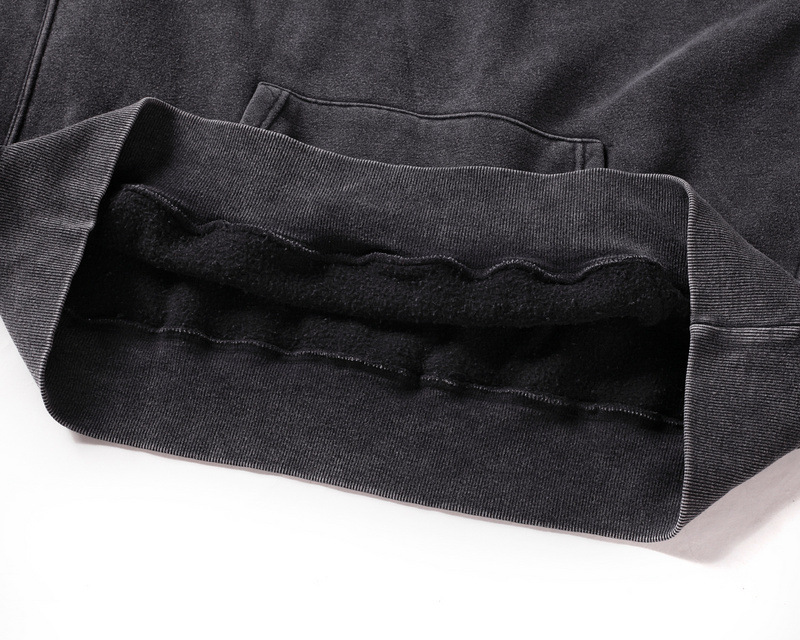 Pull à capuche flocon de neige frit et délavé de la série High Street pour hommes_voghion.com