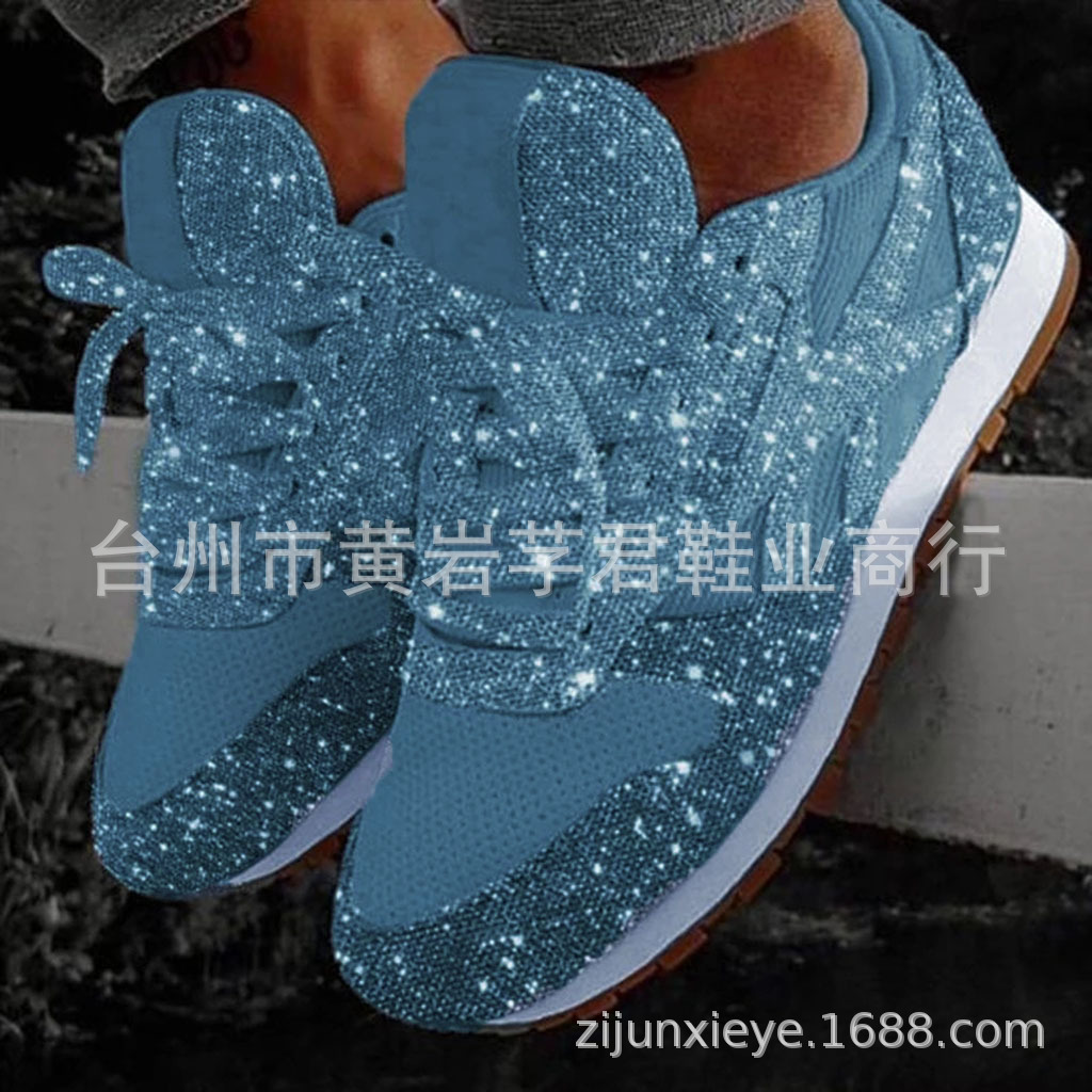 Cross border popular Sequin casual shoes in Europe and America in autumn 2019