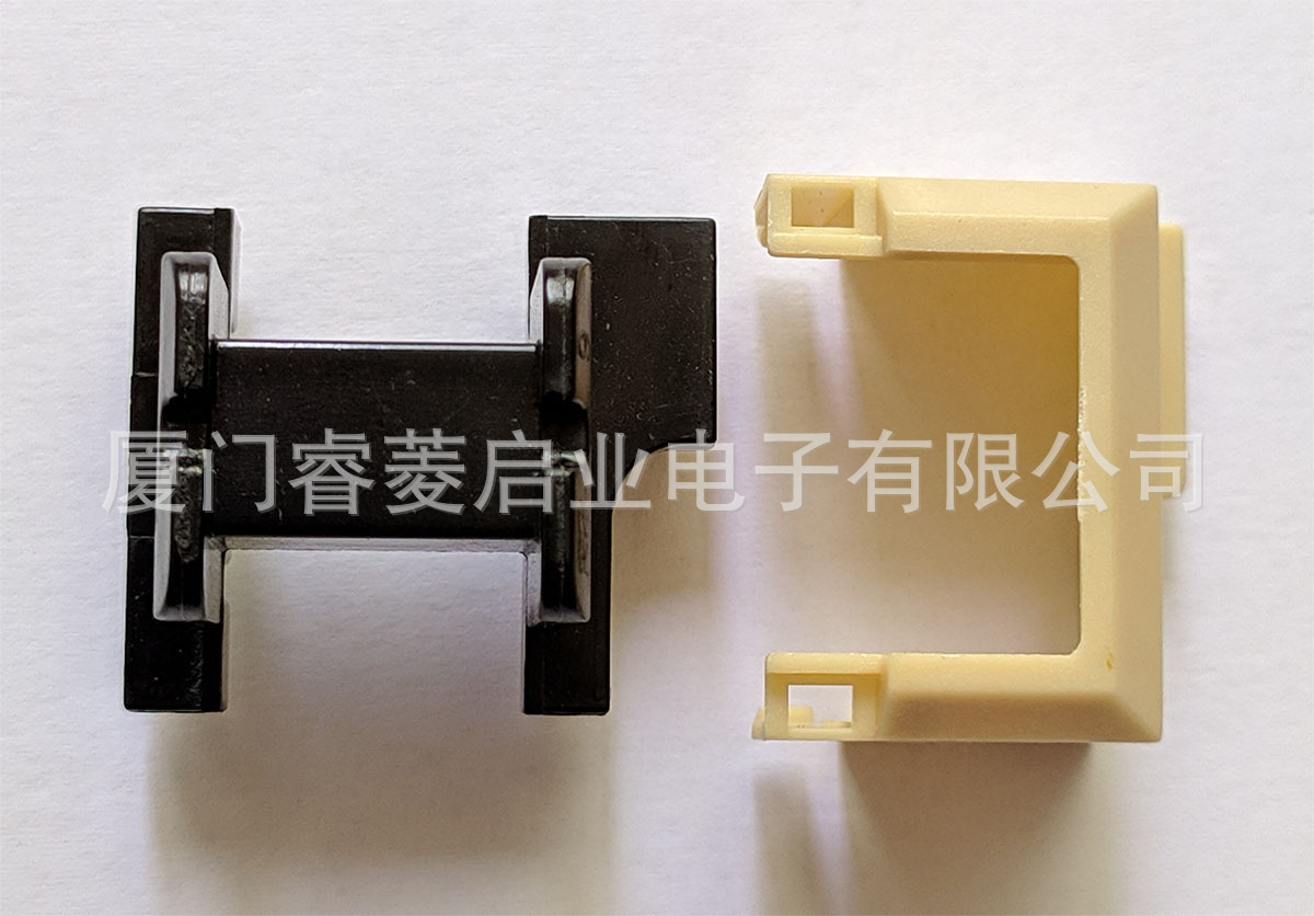 EE25/EI25配外壳 卧式加宽 5+2 针距4.0*5.0 排距27.0 高22.8骨架