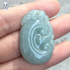 天然缅甸如意翡翠雕刻A货玉冰糯如意平安吉祥吊坠玉器挂件批发|ms