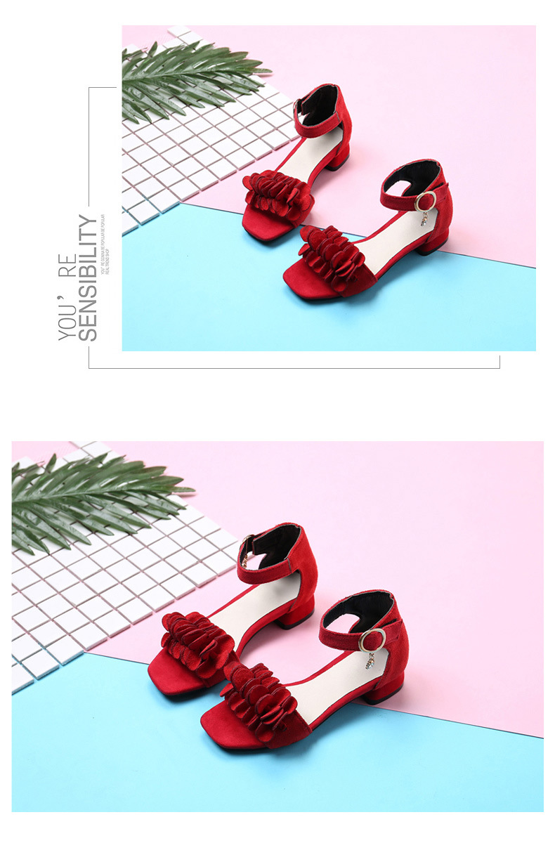 Women's Fashion Solid Color Open Toe Ankle Strap Sandals display picture 4