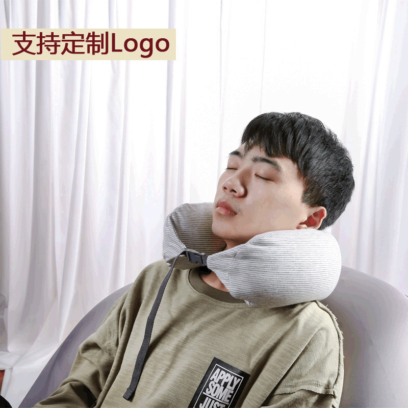 新款U型枕微粒子多功能旅行枕腰脖护颈椎枕飞机午睡批发LOGO定制|ru