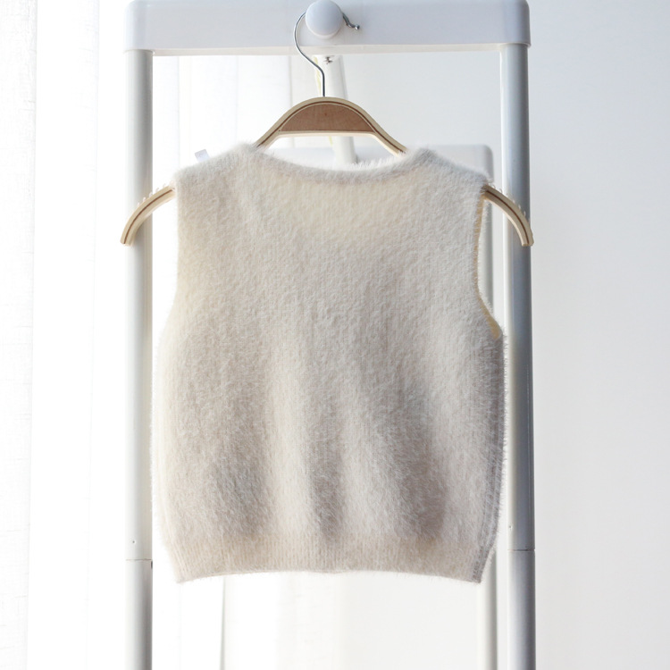 樱桃手工花开衫马甲