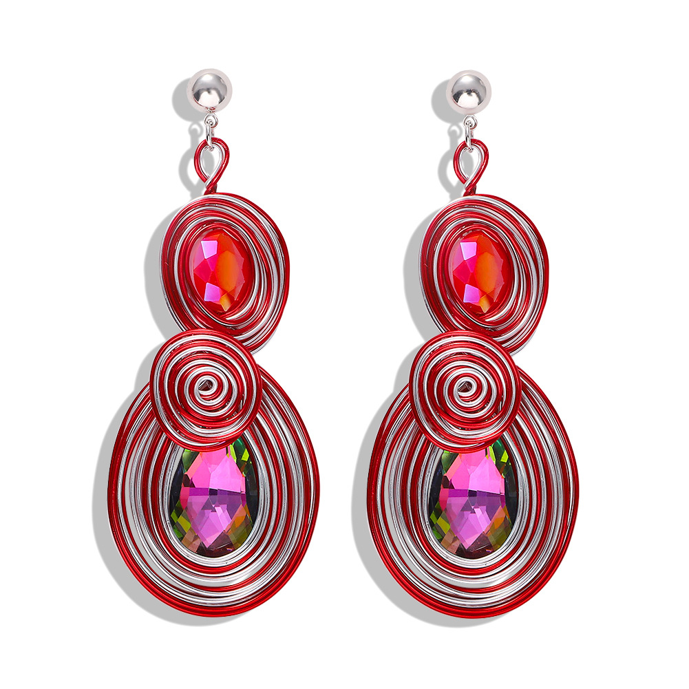 Colorful Alloy Earrings Korean New Candy-colored Earrings Fashion Earrings Accessories display picture 9