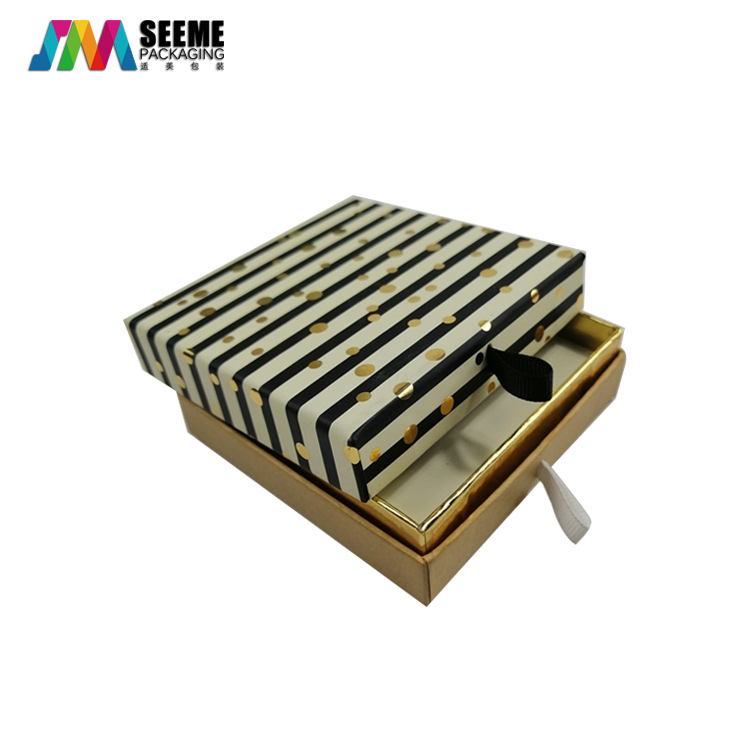 天地盖首饰盒 挂式饰品纸质包装盒 横纹精美包装盒厂家加工定制