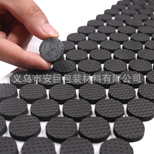 Self-adhesive black silicone non-slip shockproof doormat
