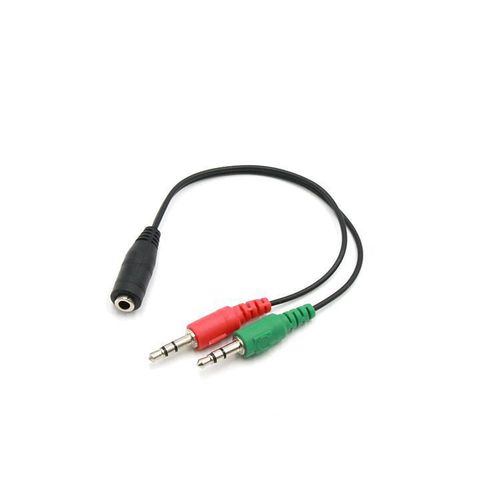3.5MM two-in-one audio adapter cable headset red and green PVC outer cover notebook one-in-two audio adapter cable