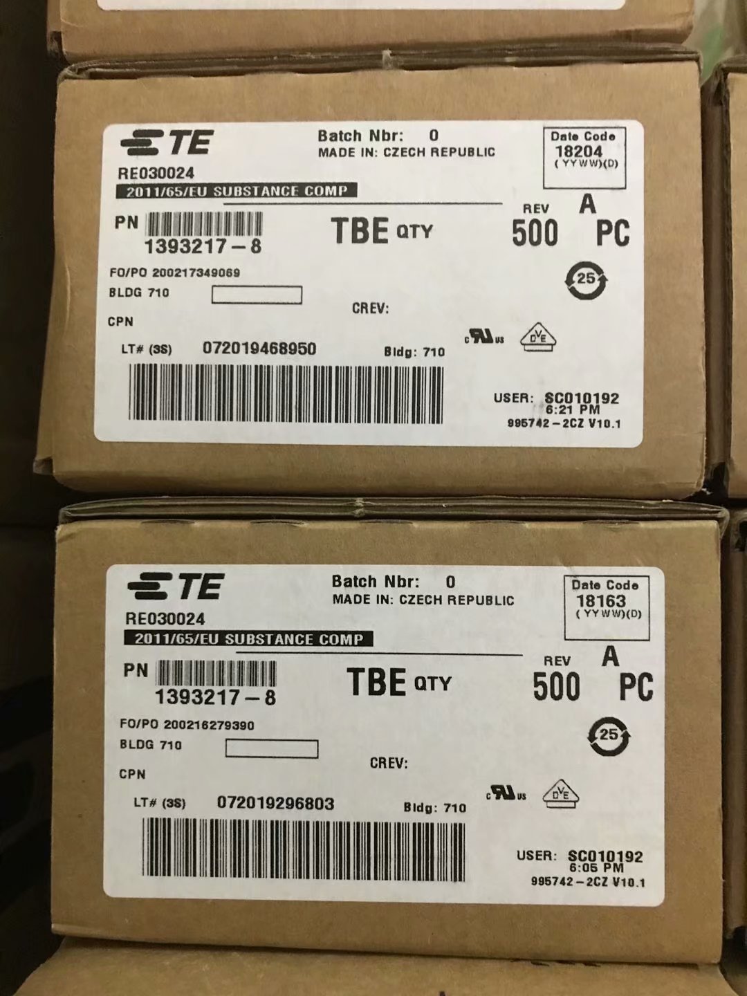 原装泰科SCHRACK TE继电器 RE030024 24VDC 24V一组常开4脚6A 24V