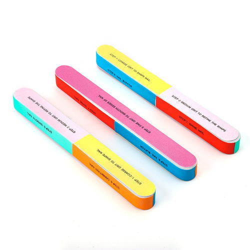 Creative printed nail file sanding strips six-sided polishing file manicure tools nail file strips nail grinder